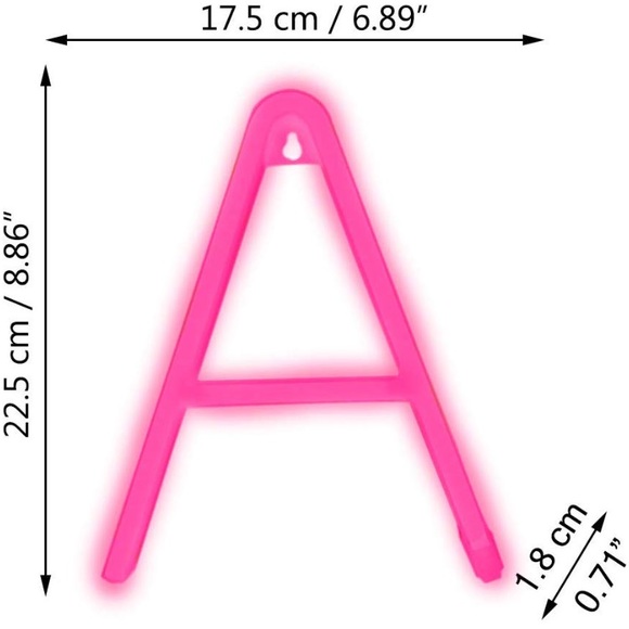 Light Up Letters Neon Signs, Pink A-Z - Picture 3 of 8